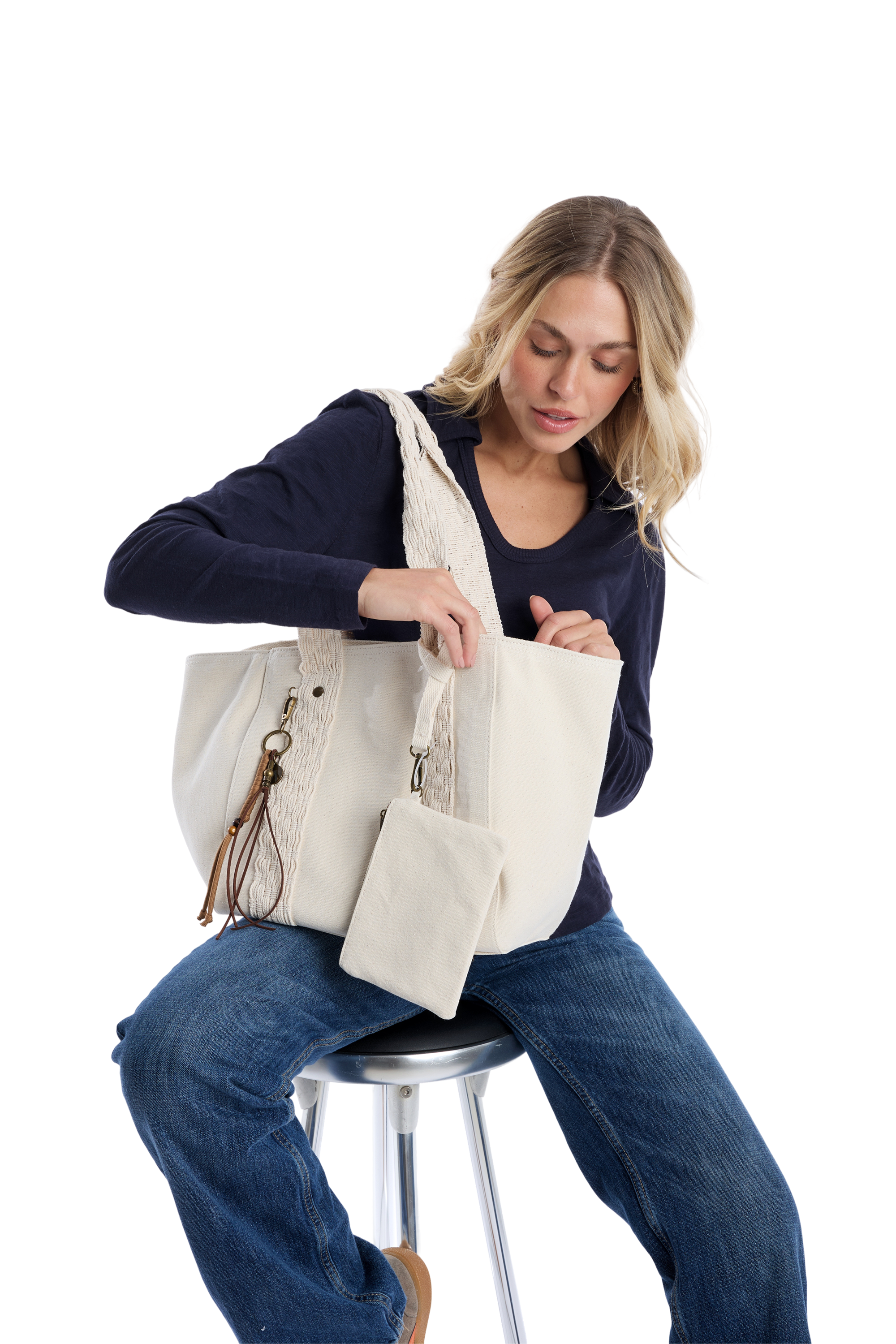 natural bone tote#color_natural bone
