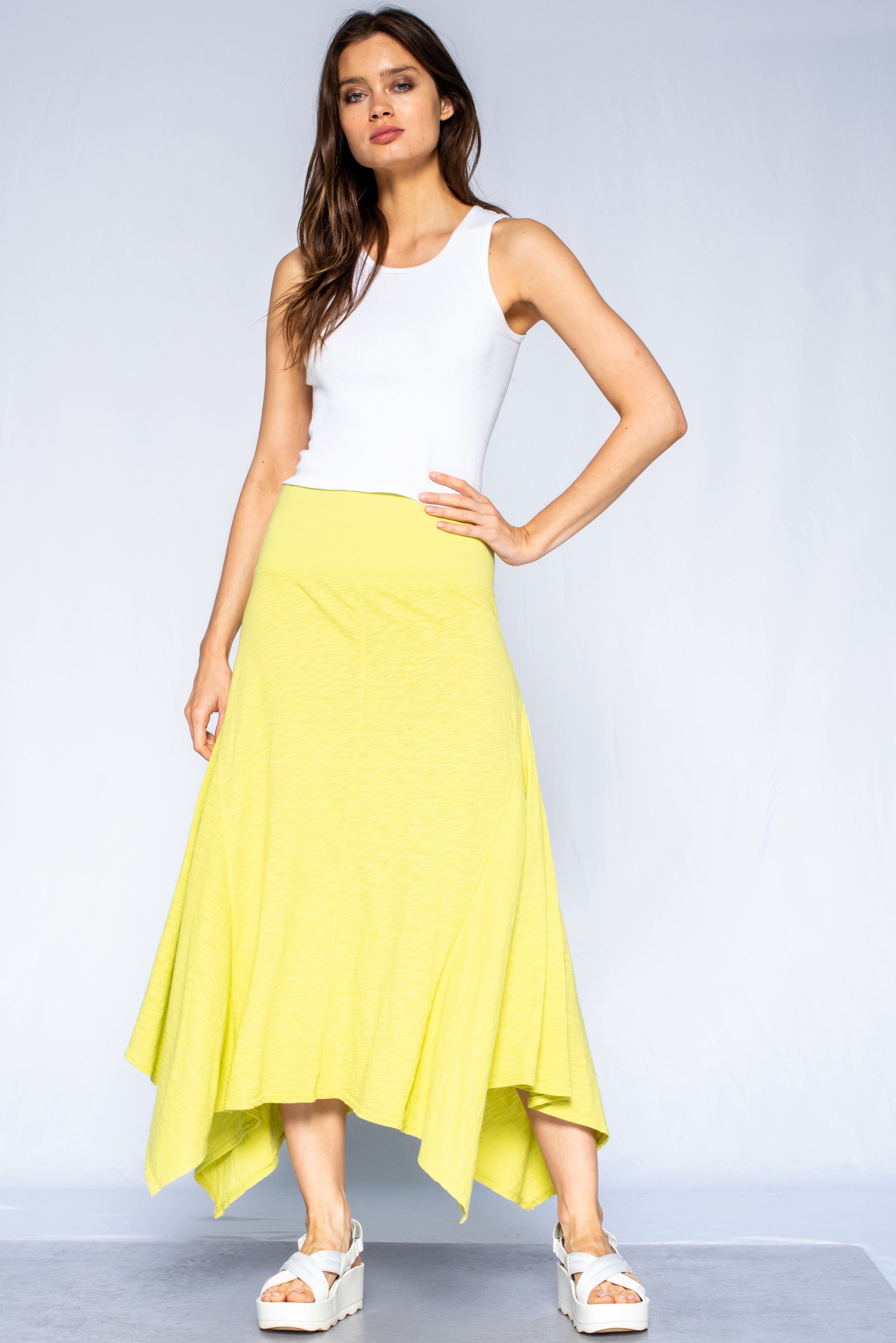 yellow skirt#color_chartreuse