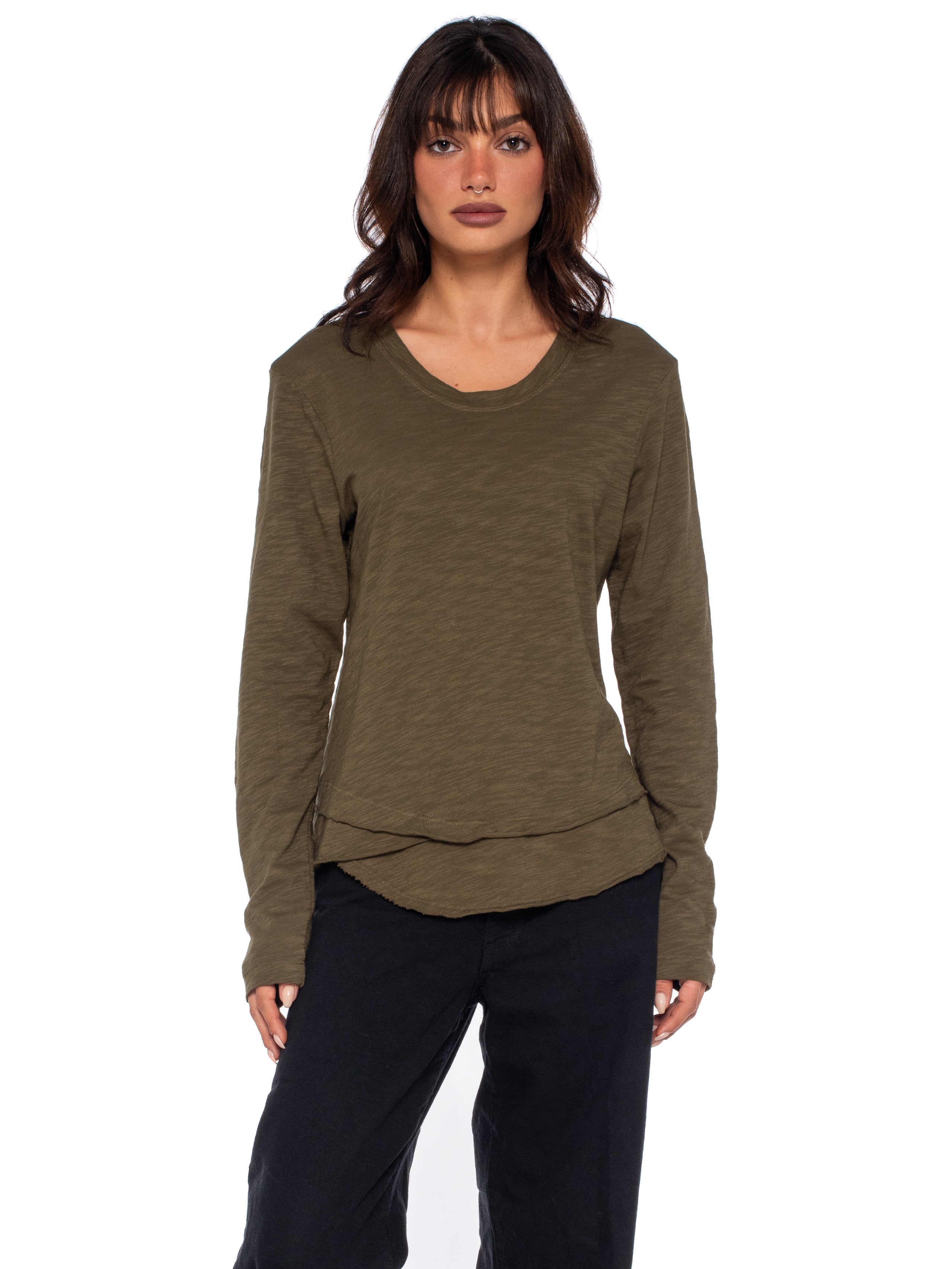 Wilt Asymmetrical Long Sleeve hotsell Tee Top M Green New