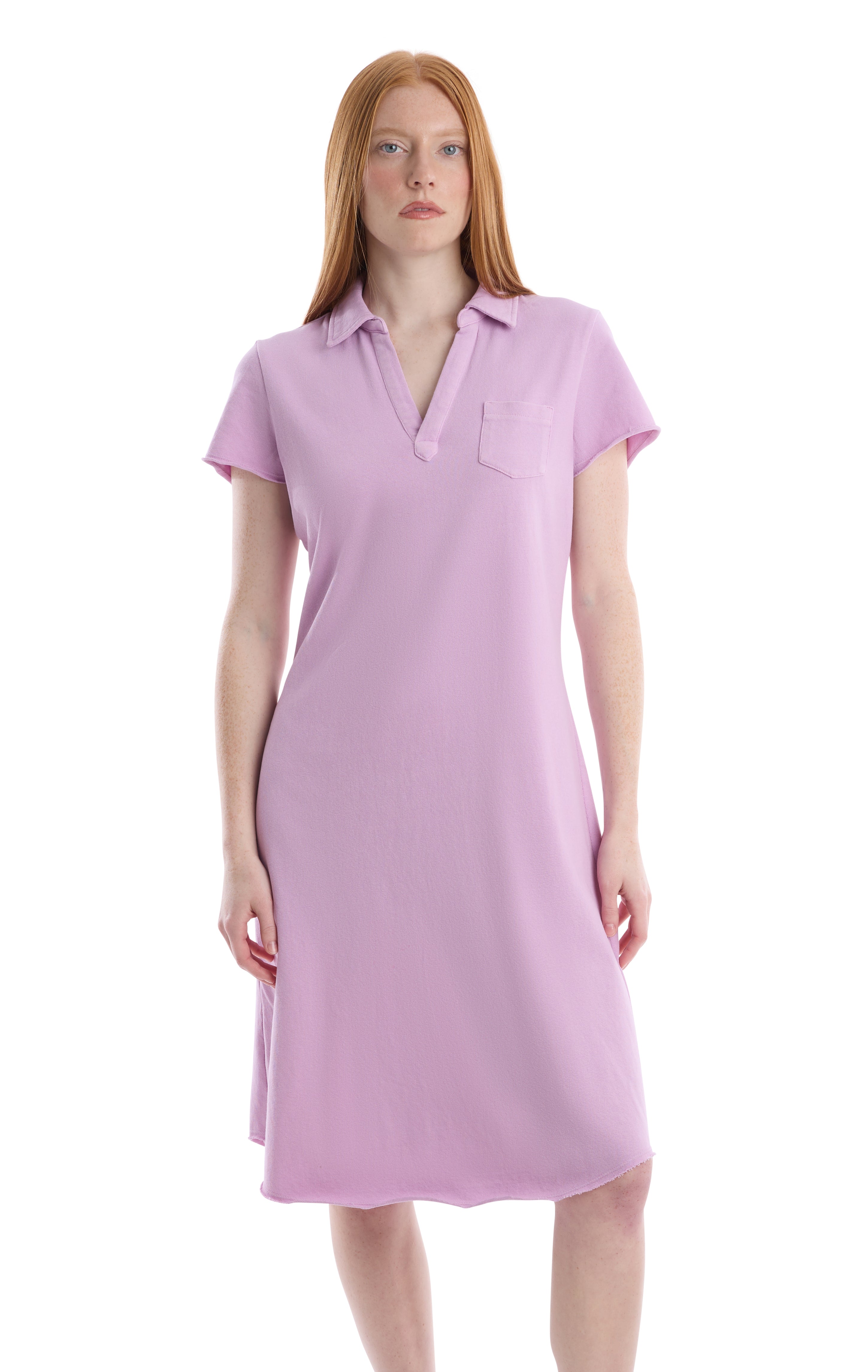 Pedestal polo t ロンt DAB Brrrsos着用 Yoko Polo dress with chest pocket
