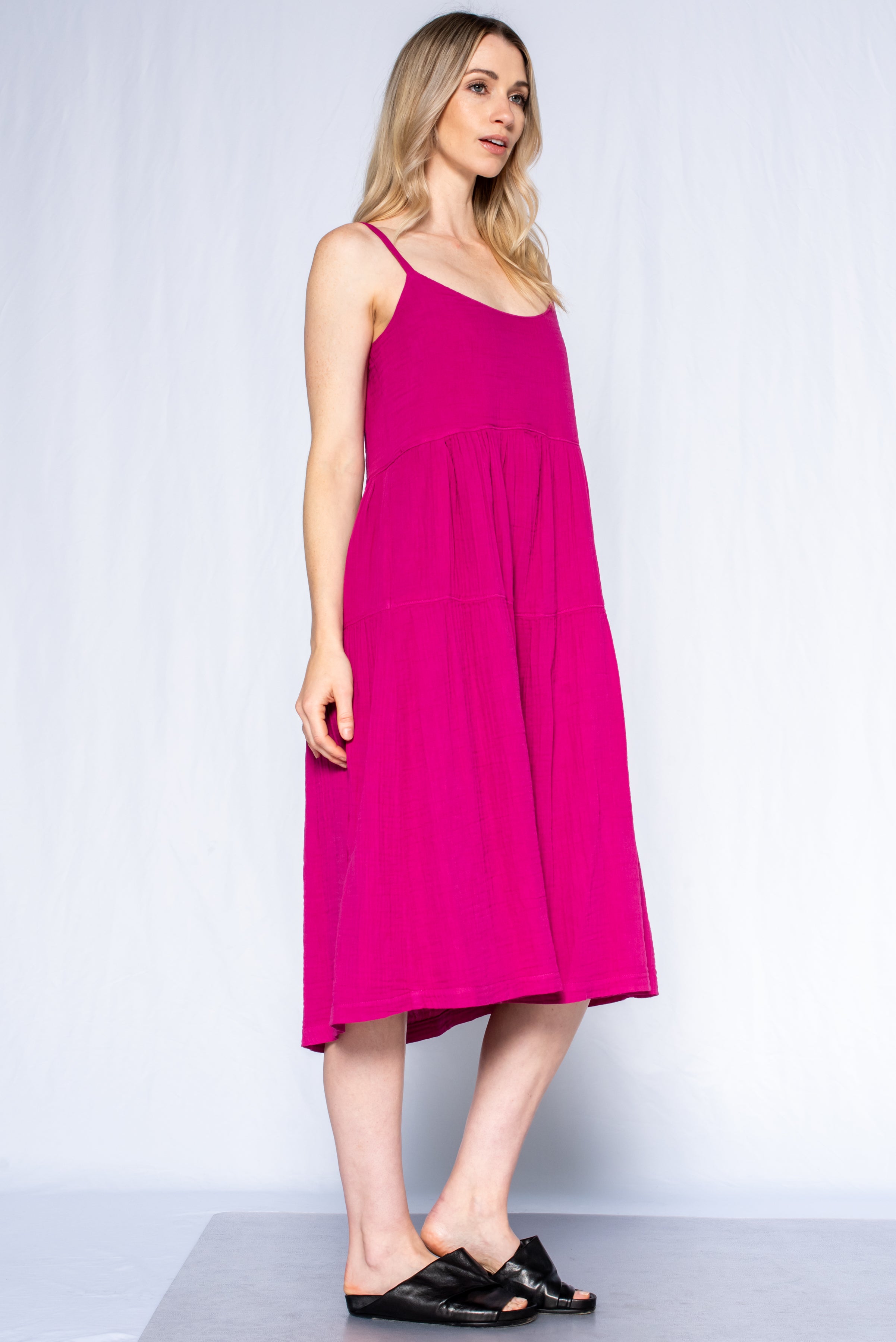 Tiered Slip Dress Fully Lined