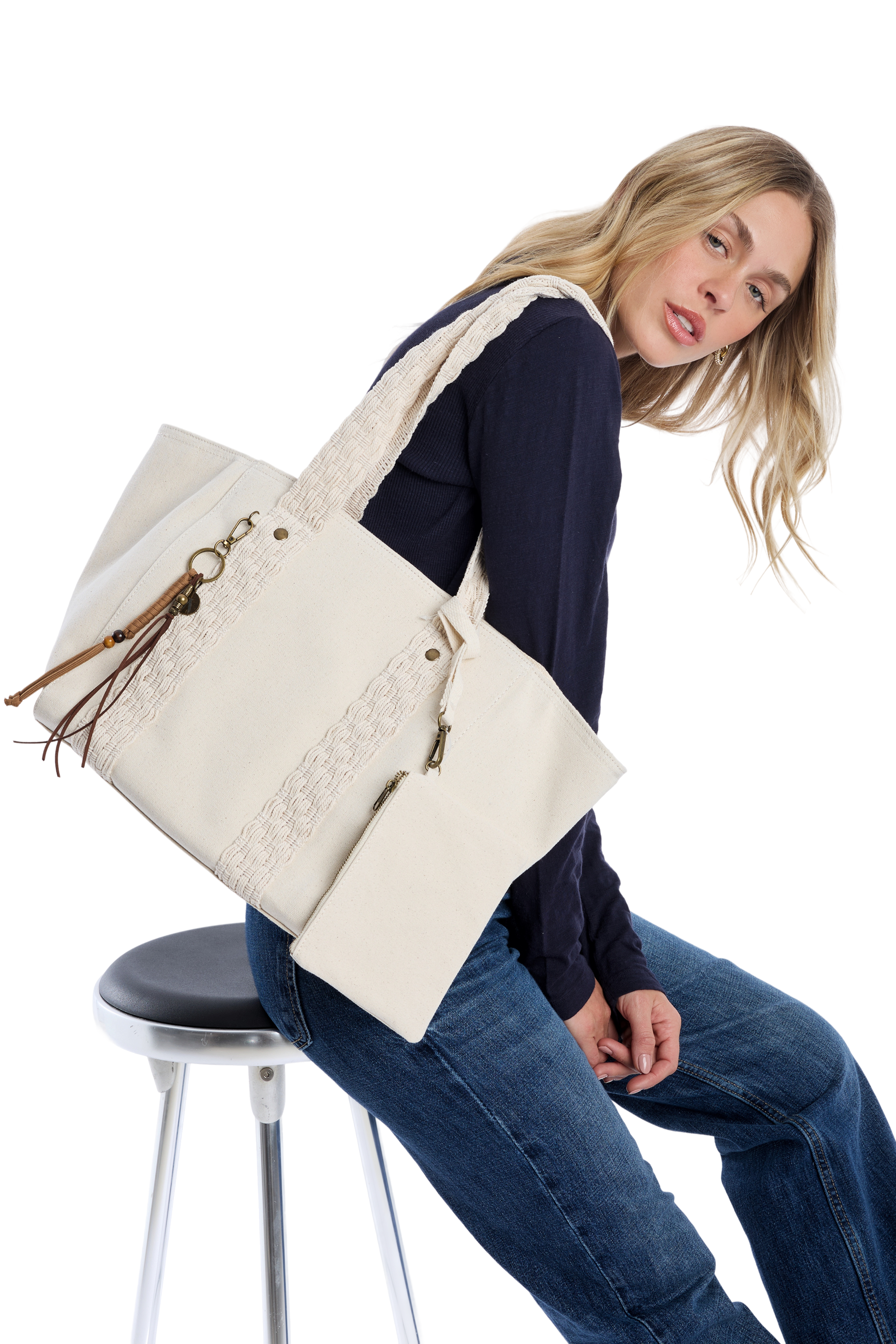natural bone tote#color_natural bone