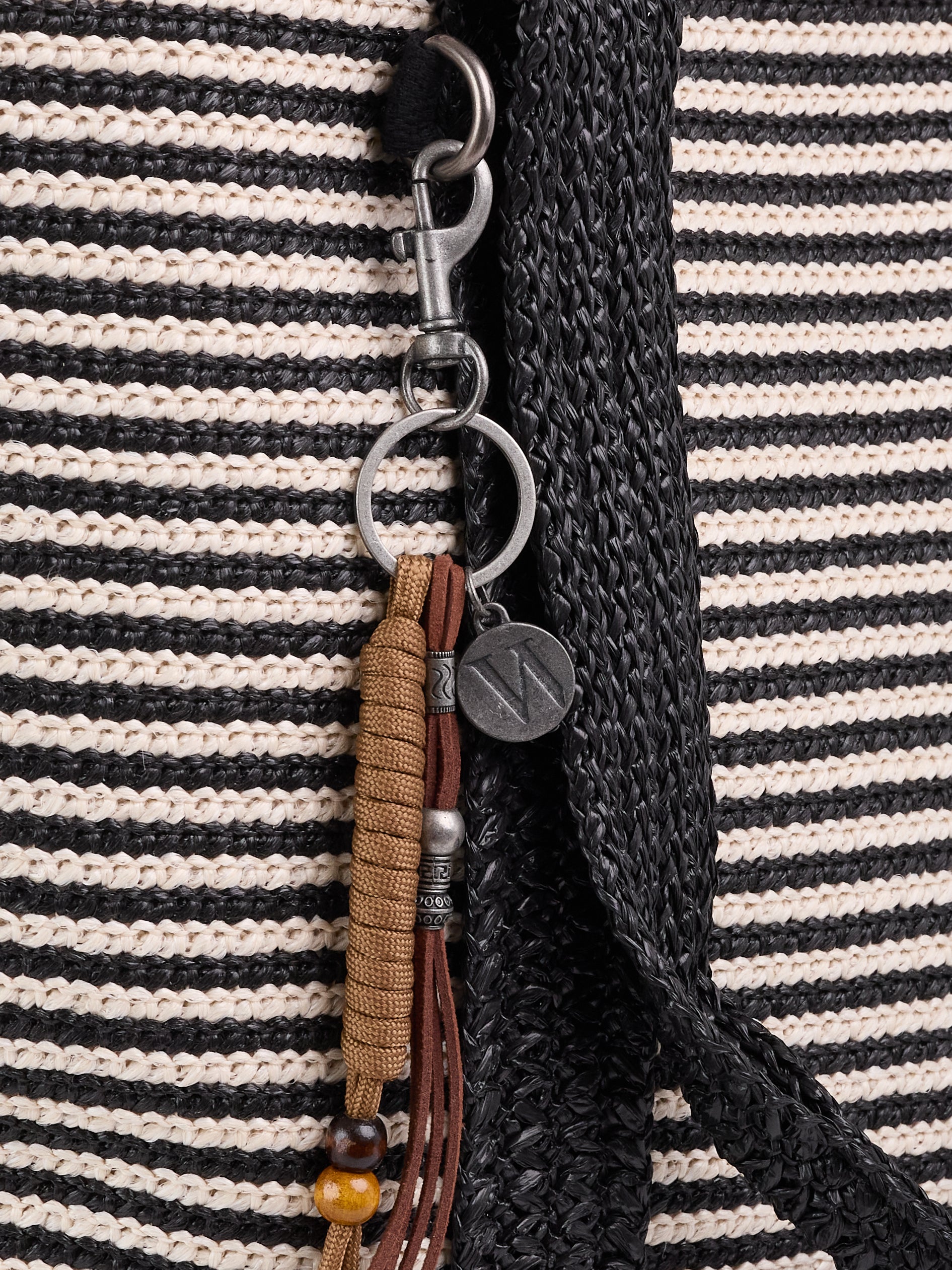 black bone stripe tote#color_black bone stripe