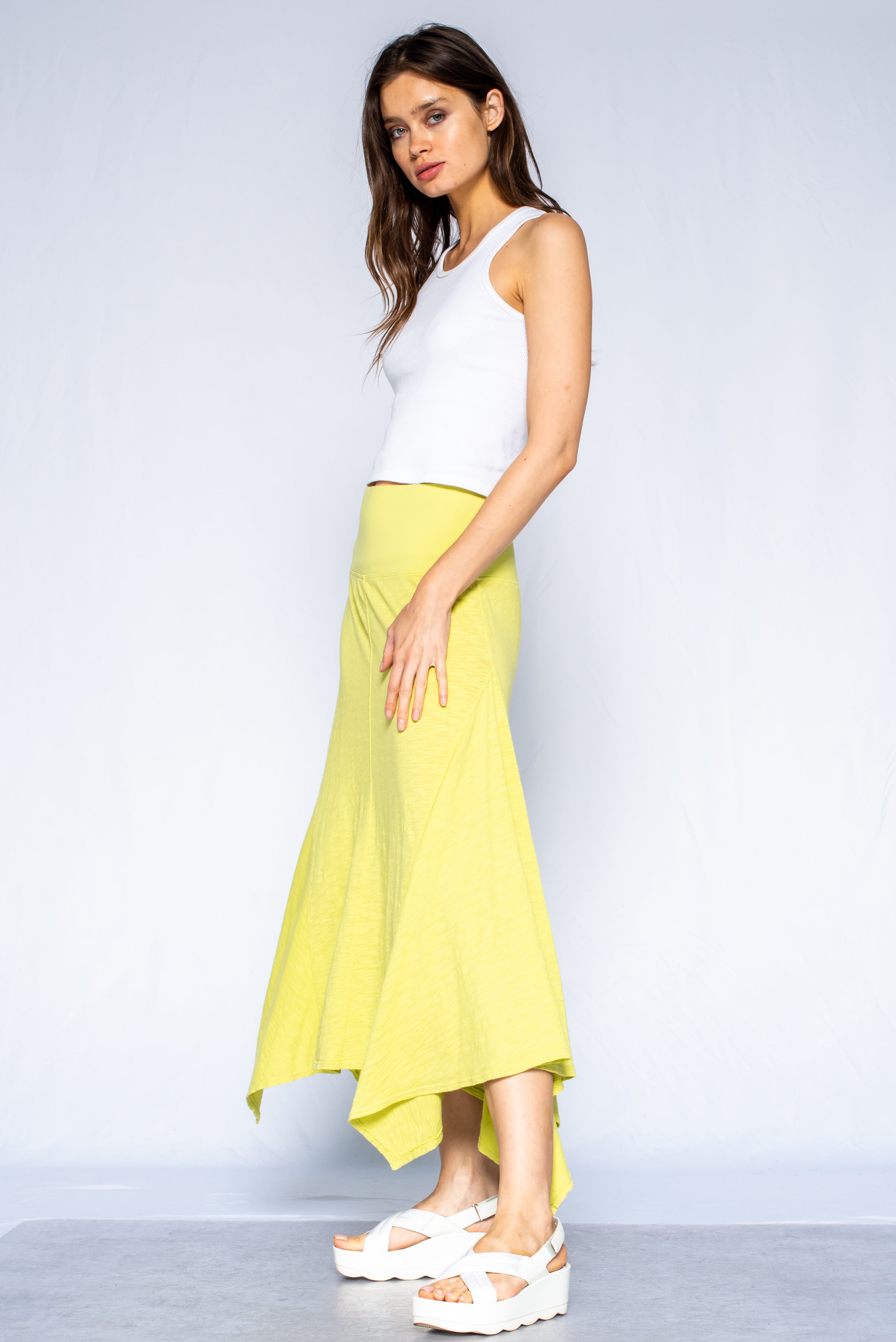 yellow skirt#color_chartreuse